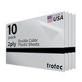 Trotec TroLase Lights | 24"x12"x1/250"(0.1mm thick) | Adhesive-Backed Flexible Laser Engraving Sheet/Film for Decal & Label | Double Color Plastic Sheet for Engraving | Smooth Silver/Black | 10pcs