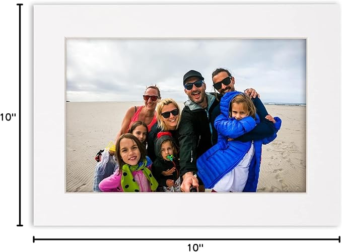 5x7 Mat for 8.5x11 Frame - Precut Mat Board Acid-Free Show Kit with Backing Board, and Clear Bags White 5x7 Photo Matte Made to Fit a 8.5x11 Picture Frame Matboard for Framing, Pack of 1 Mat
