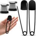 Juexica 20 Pcs 5 Inch Jumbo Stainless Steel Safety Pins Large Heavy Duty Huge Strong Laundry Pins for Upholstery Sewing Quilting Key Rings Craft Outdoor (Black)