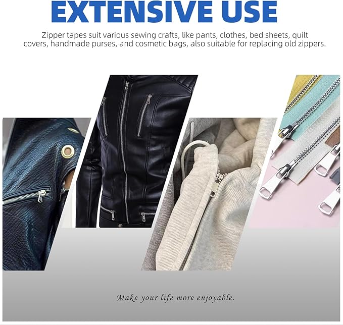 Glarks 85pcs #3#5#8 Zipper Repair Kits Includes 39pcs Metal Zipper 30pcs U Shape Top Stops 15pcs Bottom Stoppers with 1pcs Sharp-Nosed Pliers, Zipper Sliders Zipper Pull Replacement Zip Fixer Part
