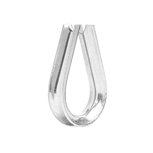 Heavy Duty Stainless Steel Thimbles for 3/16” Cables, T316 Marine Grade – Lot of 10