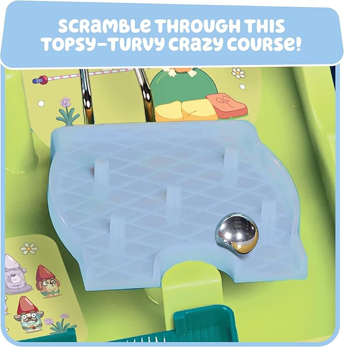 TOMY Bluey Screwball Scramble Marble Maze- Beat The Clock Marble Run - Fast Paced Kids Games and Bluey Toys for Birthday Parties - 1-4 Players - Ages 5 Years and Up