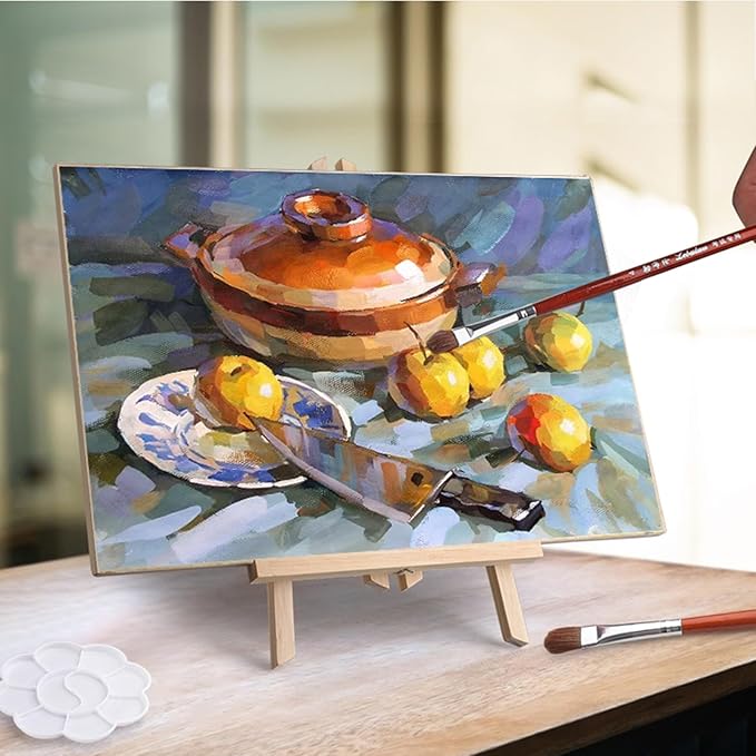 Tosnail 6 Pack 16" Art Easel Stand Tabletop Wooden Display Stand Photo Holder Display Stand for Artist, Students, Adults, Kids Painting