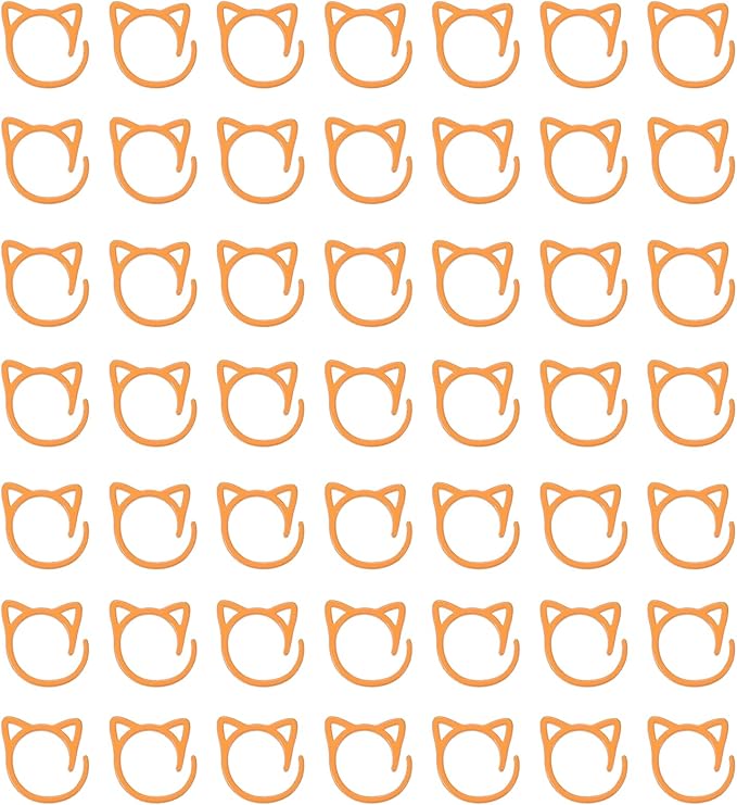 uxcell 50pcs Stitch Markers, Spiral Stitch Markers Crochet Needle Clip Counter Knit Ring Crochet Locking Sewing Accessories for DIY Handcraft Knitting and Crocheting, Orange