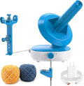 Caydo Electric Yarn Winder Pro, 10oz Large Automatic Ball Winder for Crocheting, Dual-Spring Strong Tension Stepless Speed Yarn Cake Roller Spinner, Ideal Present for Crochet Lovers(Blue)