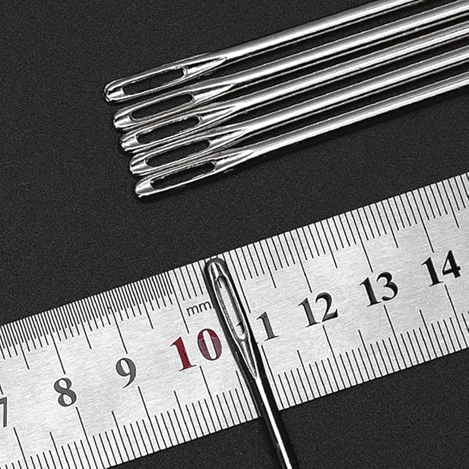 12" Professional Upholstery Needle 30cm length 3mm thickness, Big Eye Hand Sewing Needles for Stitching and Crafting Projects