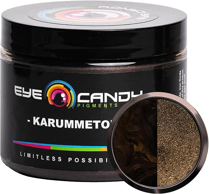 Eye Candy Premium Mica Powder Pigment “Karummetou” (50g) Multipurpose DIY Arts and Crafts Additive | Woodworking, Epoxy, Resin, Bath Bombs, Paint, Soap, Nail Polish, Lip Balm