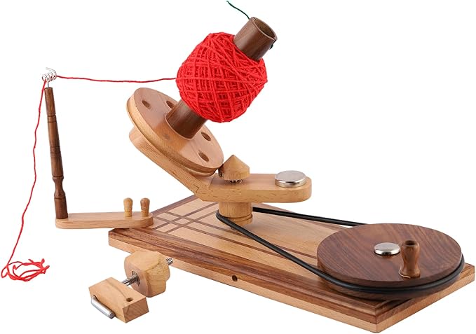 Bhartiya Handicrafts Rosewood Yarn Winder & Swift Combo | Large Capacity 10 Oz Yarn Ball Winder | Perfect for Crocheting, Knitting & DIY Craft Projects