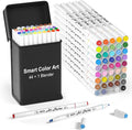 Smart Color Art Art Markers, 44 Coloring Markers and 1 Blender, 45 Pack Alcohol Based Dual Tip Permanent Highlighters with Case, Excellent for Adults Kids Marking Drawing Sketching