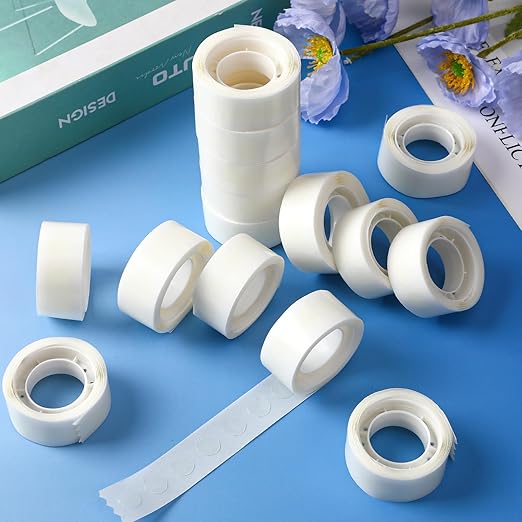 UPINS Glue Points Dots, 3000Pcs Balloon Glue Adhesive Dots Double Sided Removable Glue Tape Dots for Balloons Crafts Decoration, 6 mm