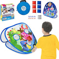 2 in-1 Dinosaur and Spaceship-Themed 27-inch Bean Bag Toss Game Set for for 1-2 Players, Backyard Games, Family Party, Birthday, for Toddlers Ages 3 4 5 6 Year Old- Amazon Exclusive