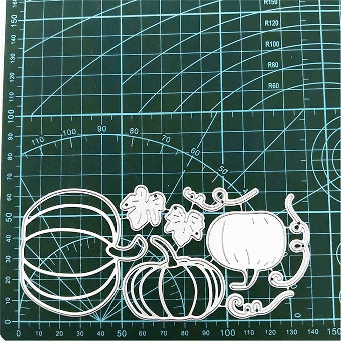 Mvchifay Cutting Dies Happy Birthday Metal Stencils Scrapbooking Tool DIY Emboss Paper Card Making (Pumpkins-14x6.5cm)