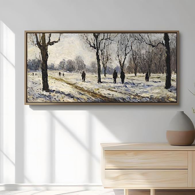 PHOENIX 10x30 Inch 4 Pack Artist Canvas - Large Long Stretched Canvases for Painting - 3/4 Inch Profile, 100% Cotton 11 Oz. Gesso Primed White Blank Professional Canvas Oil & Acrylic Paints