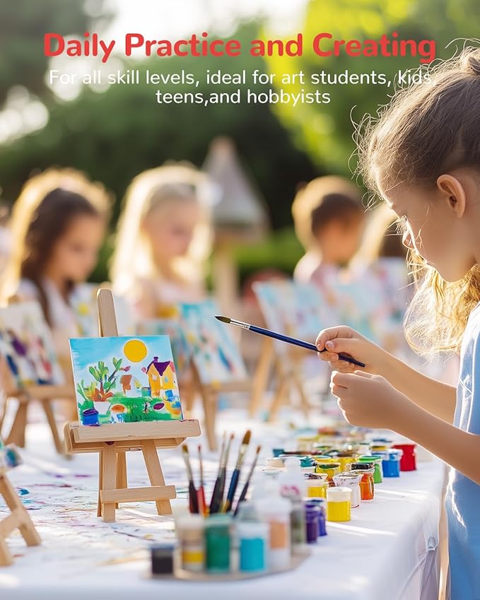 Mini Canvas Boards 72 Pack, 4x4 Inch Square Painting Canvas Panels, 100% Cotton for Acrylics Oil Paint