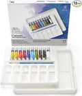 Winsor & Newton Cotman Watercolor Paint Set, 12 Colors Palette Set, 8ml (0.27-oz) Tubes w/ Brush