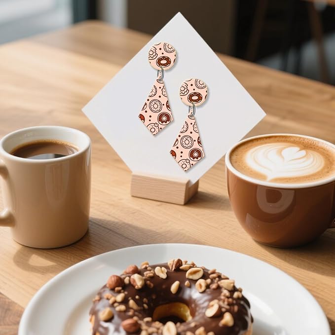 CHGCRAFT Donuts Pattern Polymer Clay Texture Sheet Polka Dots Pattern Silicone Texture Mat for Polymer Clay Making Earrings Jewelry DIY Crafts 5.5 × 5.5 Inch