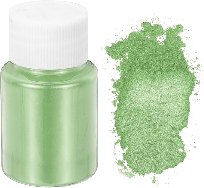 uxcell 10g/0.35oz Cosmetic Grade Mica Powder, 600 Mesh Mica Powder Natural Resin Epoxy Pigment Powders for Casting Resin, Candle Dye, DIY Nail Polish and Lip Gloss, Mint Green