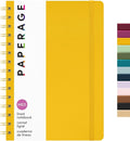 PAPERAGE Lined Spiral Journal Notebook, (Yellow), 160 Pages, Hardcover Journal for Women & Men, Medium 5.5 in x 8 in - 100 GSM, Thick Paper, Spiral Notebook for Work, School & Journaling