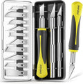DIYSELF 16-Piece Craft Knife Set, Exacto Knife Set, 3-Piece Hobby Knife with 10-Piece Exacto Knife Blades, Precision Art Knife for Pumpkin Carving, Modeling, Exactly Knife, Pumpkin Carving Tools
