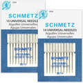 SCHMETZ Universal (130/705 H) Household Sewing Machine Needles - Size 90/14-2 Cards - 20 Needles