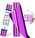 TECKWRAP Heat Transfer Vinyl Metallic Foil HTV - 12" x 5ft Chrome Iron on Vinyl for All Cutter Machine Heat Press Vinyl for Shirts Easy to Cut & Weed (Rose Red)