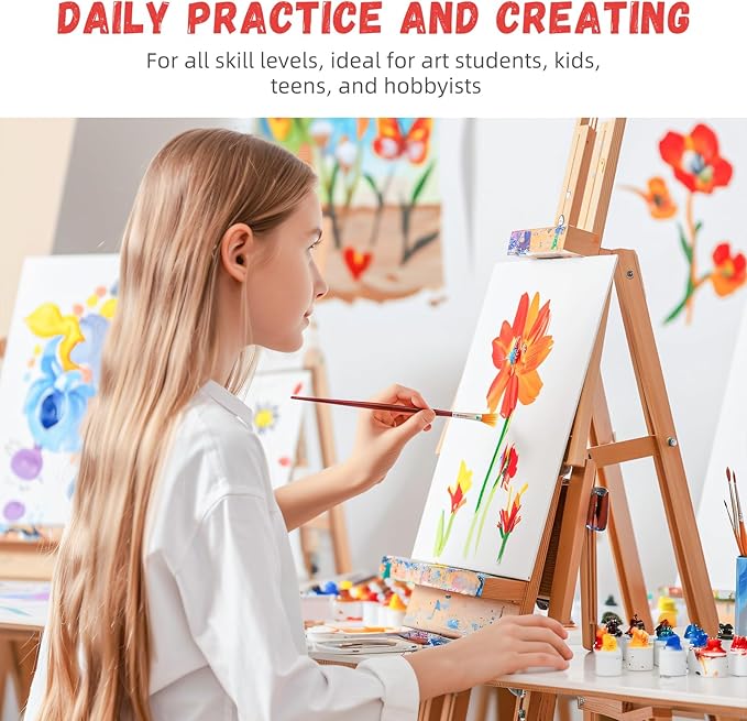 Simetufy Canvas Boards for Painting 11”x14” 46 Pack Bulk Canvases for Painting - Cotton Canvas Panels for Oil, Acrylic & Watercolor Painting