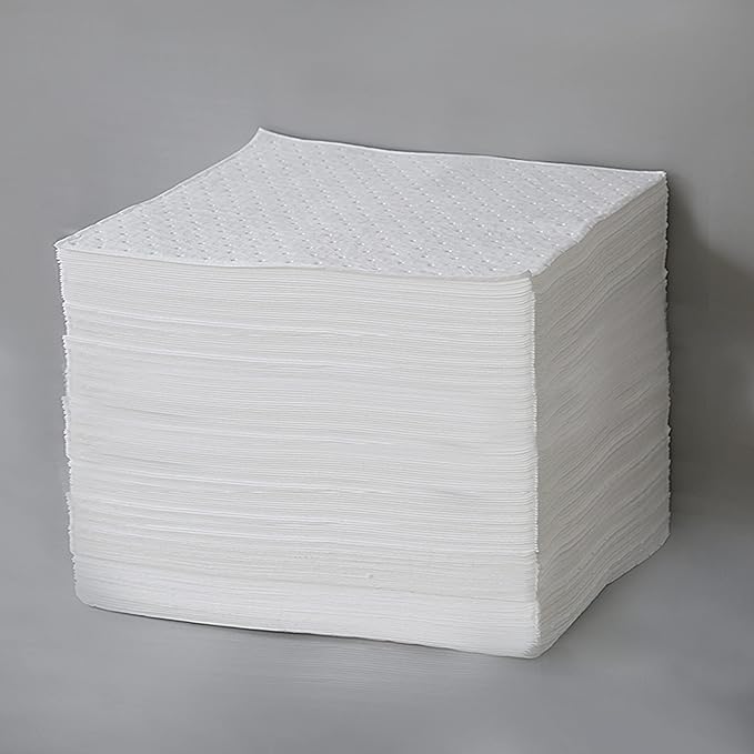 Aain Oil Absorbent Mat Pad, Heavy weight Economical Oil Absorbent Pads,Absorbs Liquids,20" Length x 15" Width, White.