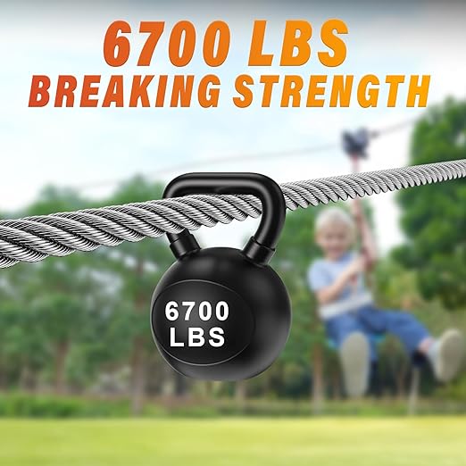 Stainless Steel Cable for Railing - 500FT 1/4" T316 Wire Rope - 7 x 19 Strands 6700 LBS Breaking Strength for Outdoor Deck Railing Zipline