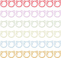 MBAIYO 48pcs Cat Stitch Markers for Crocheting, Cat Metal Crochet Stitch Marker Ring Multicolor Knitting Stitchs Markers Spiral Crochet Stitchs Marker Set for DIY Weaving Knitting Sewing Tools