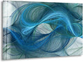 My Photostation.com Round 24'' Blue Energy Abstract Wall Art – Fluid Motion Glass PrintTempered Glass Printing Wall Decor Large Wall Art Wall Hangings