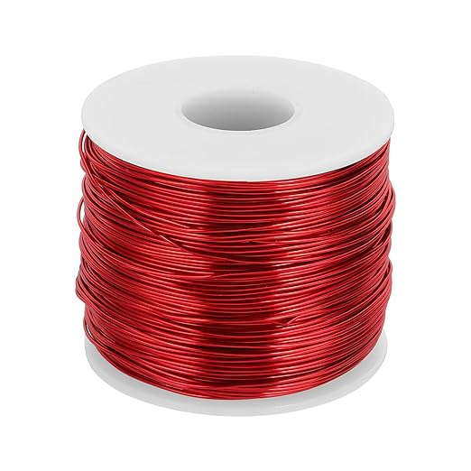 MECCANIXITY 18 Gauge Anodized Aluminum Craft Wire Bendable Bonsai Training Wire 492 Feet 1mm for Sculpting Crafts Wreath Floral Beading Jewelry Making, Red