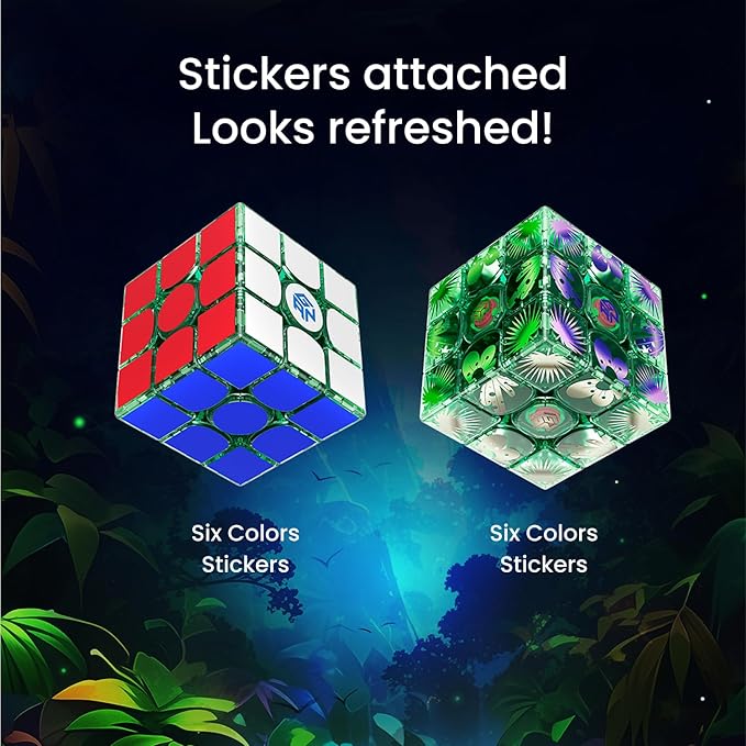 GAN 15 Maglev EmeraldoX Summer Limited Edition, Speed Cube 3x3 Magnetic Speedcube Ultra-Lightweight (Under 60g) Brain Teasers Puzzle Fidget Toy for Kids Adults, Latest Flagship