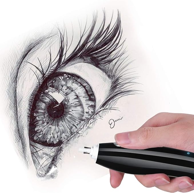 AFMAT EE04 Electric Eraser for Artists, Rechargeable Electric Eraser Kit, 140 Refills for Drafting, Electric Pencil Eraser - Battery Operated for Drawing Pencils, Crafts, Arts