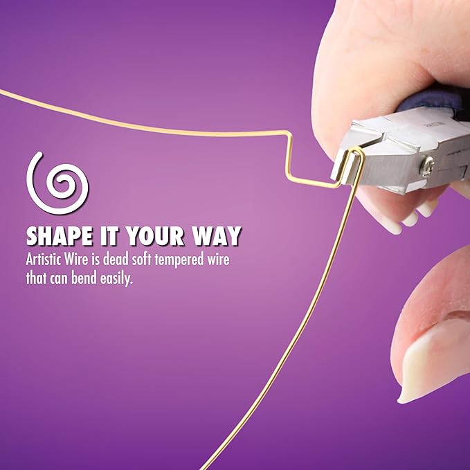 Artistic Wire 10 Gauge Tarnish Resistant Brass Craft Jewelry Wrapping Wire, Gold Color, 5 ft