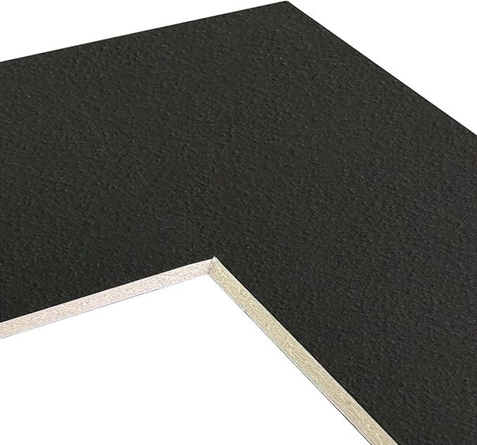 Craig Frames B572 Pre-Cut Mat Board for 8x8 Print, 12x12, Pebble Black