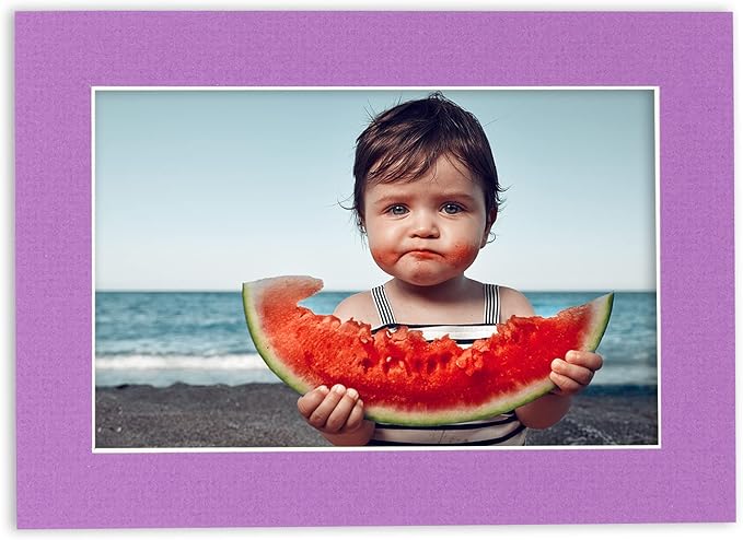 5x7 Mat for 8.5x11 Frame - Precut Mat Board Acid-Free Dark Purple 5x7 Photo Matte Made to Fit a 8.5x11 Picture Frame, Premium Matboard for Family Photos, Show Kits, Art, Picture Framing, Pack of 1 Mat