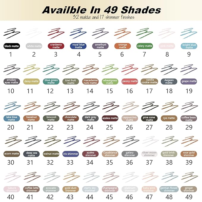 Smudge Proof Eyeliner, Waterproof Retractable Eye liner with Brush, Matte and Shimmer Eyeliner Pencil, Creamy Texture, Long lasting & Smooth(35 Casablanca Shimmer)