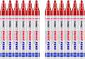 Red Paint Markers, 12 Pack Oil-Based Waterproof Quick Dry Permanent Paint Pen Set for Rocks Painting, Wood, Fabric, Plastic, Canvas, Glass, Mugs, Metal, Tire, Stone, DIY Craft