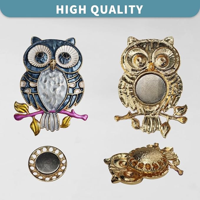 Magnetic Needle Minder Magnet Embroidery Accessories and Supplies Embroidery Needle Holder Cross Stitch Holder Needlework Supplies (Cardinal) (owl)