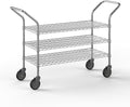 18" W x 42" L x 36" H Chrome Heavy Duty Utility Cart | 3-Tier | NSF Commercial Storage Rack Mobile Unit | Storage and Mobility Solution for Your Business