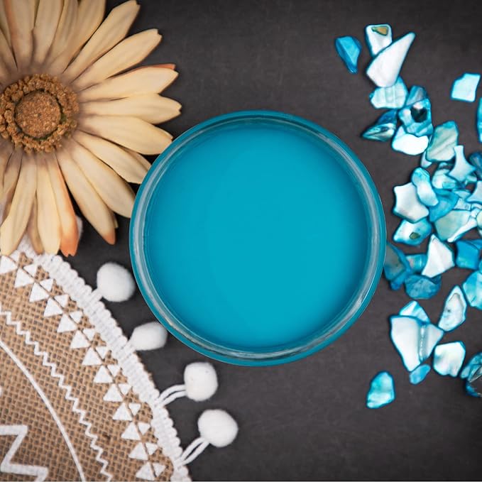 Dixie Belle Paint Company Chalk Finish Furniture Paint - Peacock (32oz) - Matte True Teal Chic Chalk Mineral DIY Furniture Paint