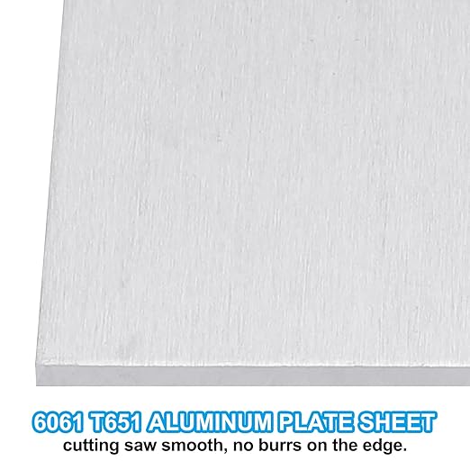 PATIKIL 6061 T651 Aluminum Sheet Metal 12 x 8 x 1/8(0.125") Inch 3Pcs Flat Plain Aluminum Plate Covered Stock with Protective Film, Heat Rectangle 3MM for Lndustry Crafting