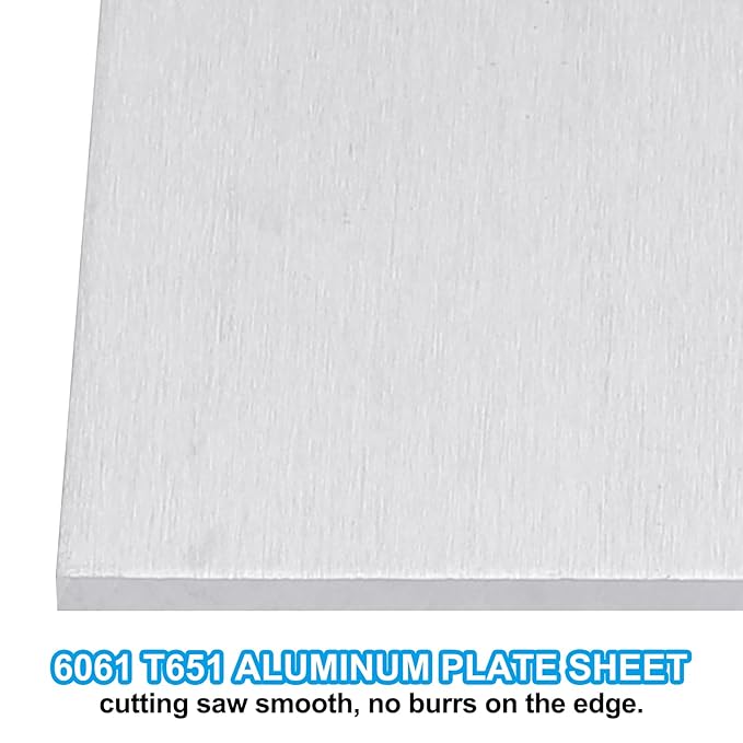 PATIKIL 6061 T651 Aluminum Sheet Metal 4 x 8 x 1/8(0.125") Inch 3Pcs Flat Plain Aluminum Plate Covered Stock with Protective Film, Heat Rectangle 3MM for Lndustry Crafting