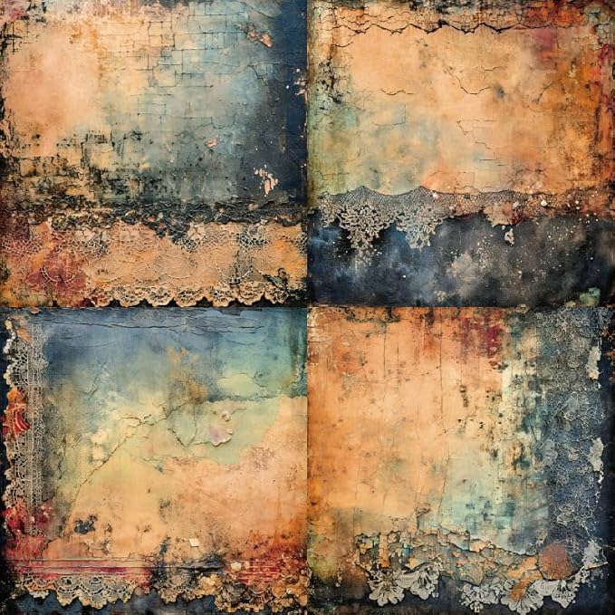 24 Sheets Decorative Scrapbooking Paper Pad 6x6 Craft Paper Single-Side Card Making Supplies for Junk Journal, Origami, Holiday Journaling