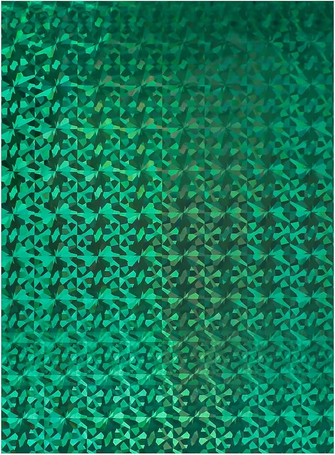 Briartw 50 Sheets Green Gemstone Toner Reactive Foil - Per Sheet 20x29cm (7.9 x 11.4 inch)- Metallic Finish for Laser Printers & Laminators - Ideal for Printing,Cardmaking,Scrapbooking,DIY Projects