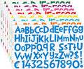 TaoBary 544 Pcs 2 Inch 16 Sheets Large Letter Stickers, Upper and Lower Case, Adhesive Vinyl Alphabet Sticker for Bulletin Board, Poster, Bottle, DIY, Notebook(Colorful,2 Inch)