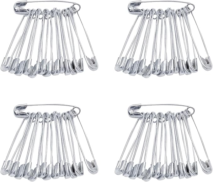 500 PCS 22mm / 7/8 Inch Safety Pins Heavy Duty Quilting Pins, Small Safety Pins Size 0, Silver Metal Sewing Pins, Mini Safety Pins for DIY Crafts Jewelry Making Baby Clothing (Nickel Plated)