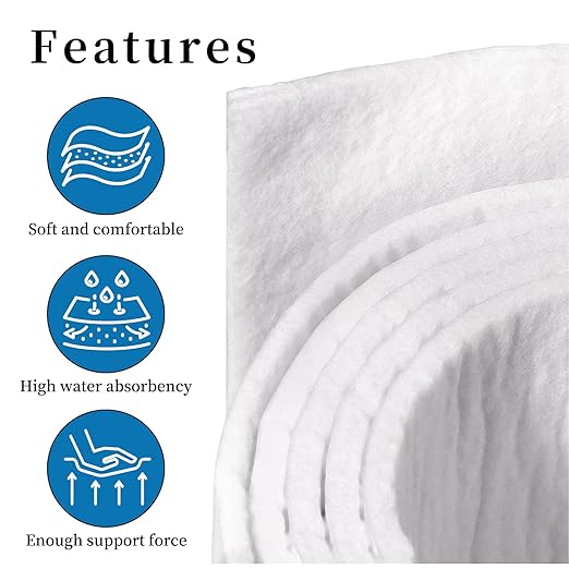 Pllieay Adhesive Felt Premium Grade, Orthopedic Felt Roll 1/4" x 6" x 2.5yd. Quality Rayon Blend for Provide Cushioning and Support in Pain Foot
