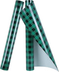 TORC Green Black Buffalo Plaid HTV Vinyl 12 inch x 10 ft, Check Heat Transfer Vinyl Iron on Transfers