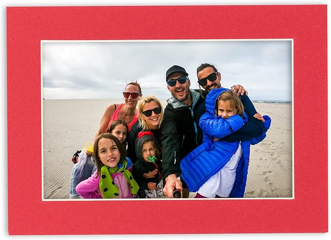 Poster Palooza Pack of TEN 11x14 Mats Bevel Cut for 8.5x11 Photos - Acid Free Cardinal Red Precut Matboards For Pictures, Photos, Framing - 4-ply Thickness